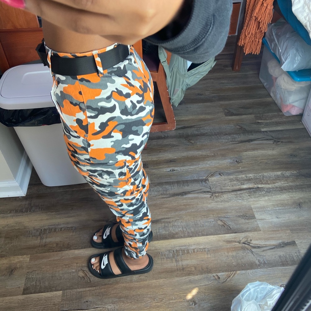 Orange Camo Joggers